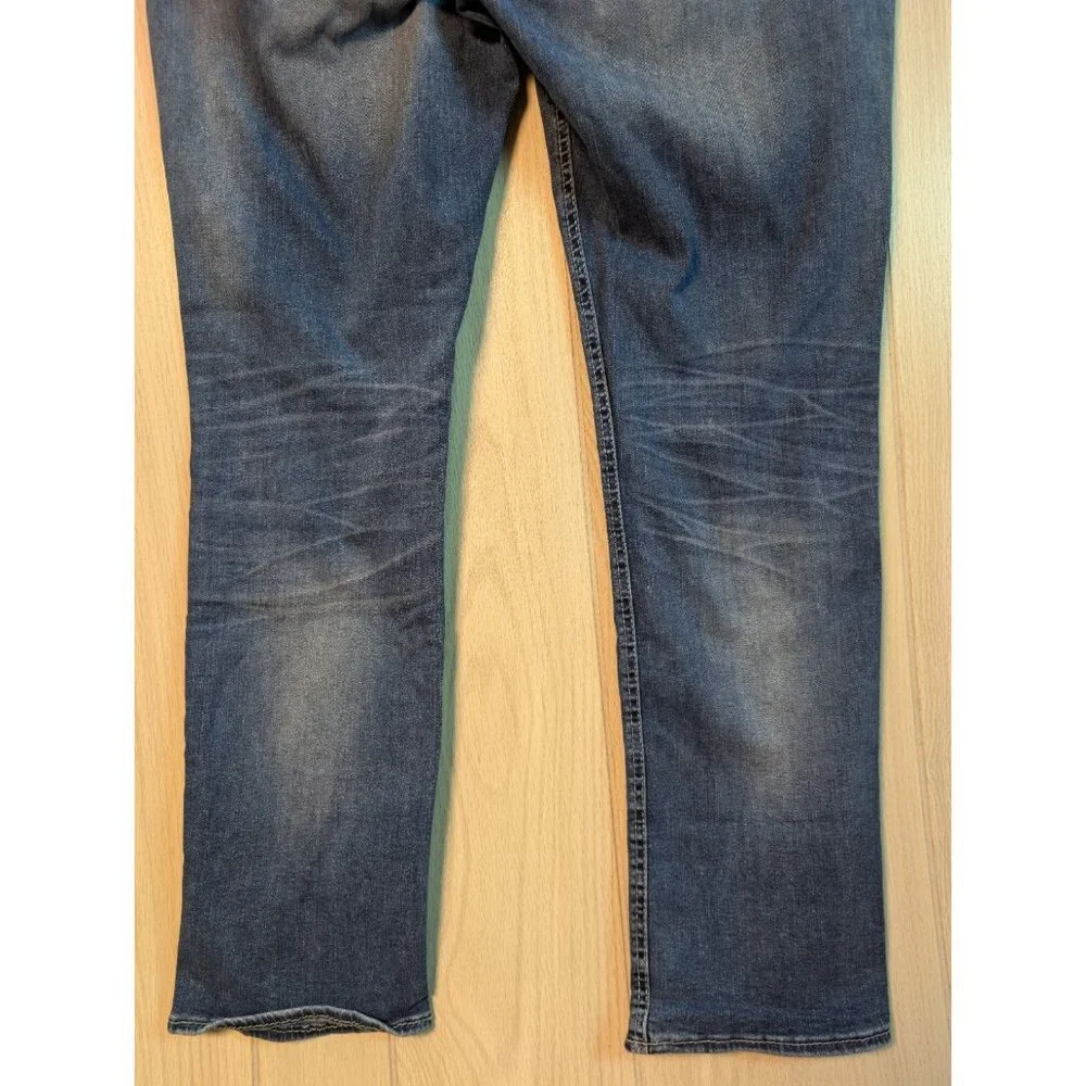 BKE Jeans Mens 38R Blue Mason Medium Wash Taper Denim Western Workwear Stretch